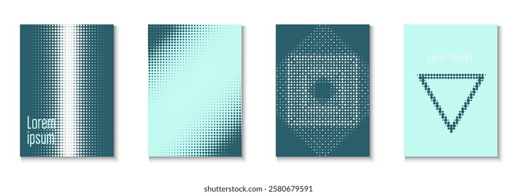 Book Cover Set. Summer Concept With Minimal Art. Dynamic Elements In 2d Presentation. Music Flyer. Minimalist Line Pattern. Geometric Party Background. Trendy Book Cover