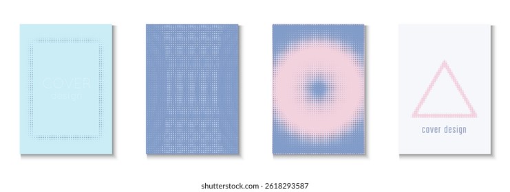 Book Cover Set. Summer Concept With Minimal Art. Linear Shapes In Annual Frame. Wave Flyer. Minimalist Music Template. Geometric Abstract Texture. Trendy Book Cover