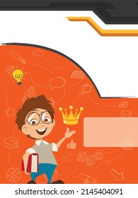 book cover - smart boy holding up crown