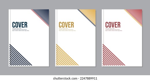 book cover template for annual report, magazine, booklet, proposal, portofolio, brochure, poster. Simple and modern white design
