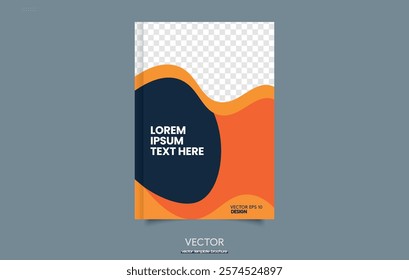 Book cover template for annual report, magazine, booklet, proposal, portfolio, brochure poster Vector