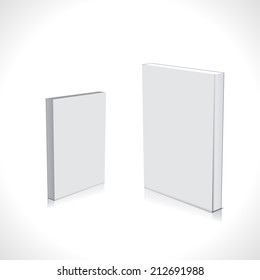 Book cover template, blank isolated