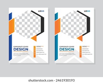 Book cover template design corporate Business 