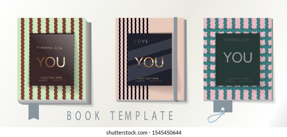 Book cover template design Vector