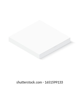 Book cover template with pages. Vector.