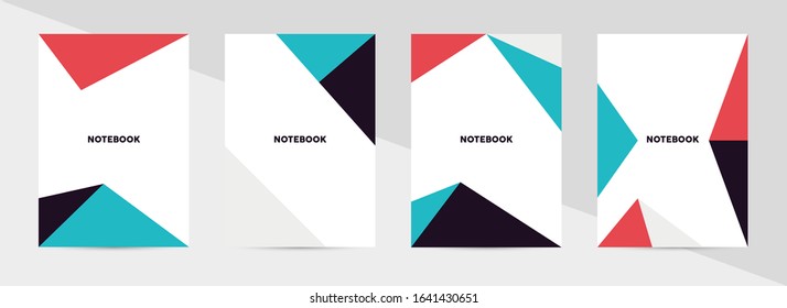 Book cover template, triangle background. Vector illustration. 
