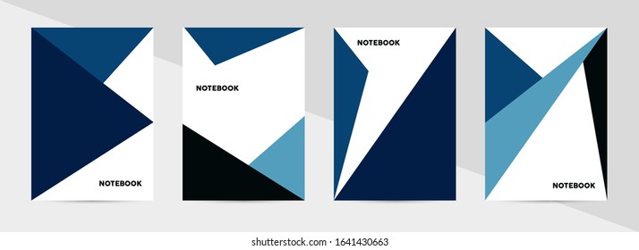 Book cover template, triangle background. Vector illustration. 
