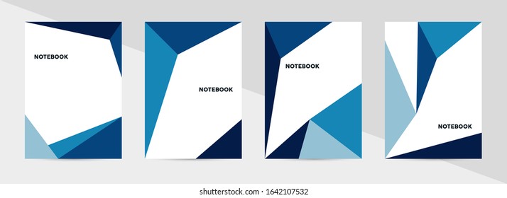 Book cover template, triangle background. Vector illustration. 
