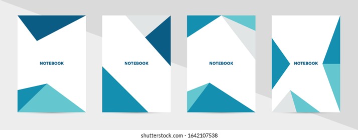 Book cover template, triangle background. Vector illustration. 
