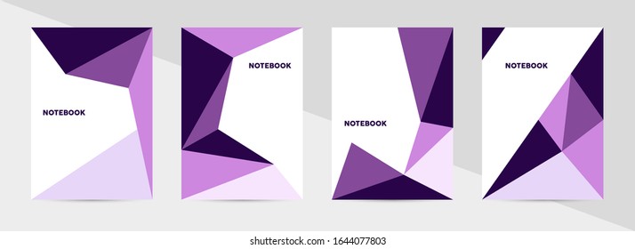 Book cover template, triangle background. Vector illustration. 
