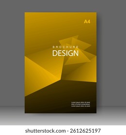 Book cover triangle modern design. Annual report. Brochure template, catalog. Simple Flyer promotion. magazine. Vector illustration	