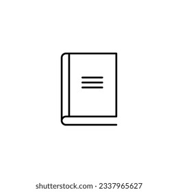 Book Cover Vector Line Icon. Perfect for web sites, books, stores, shops. Editable stroke in minimalistic outline style