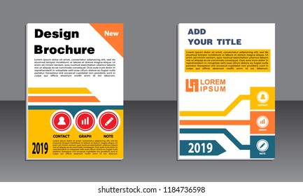 book cover vector modern brochure, abstract flayer with background of buildings. City scene. Layout template.