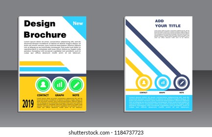 book cover vector modern brochure, abstract flayer with background of buildings. City scene. Layout template.