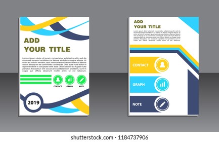 book cover vector modern brochure, abstract flayer with background of buildings. City scene. Layout template.