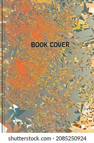 Book cover vector template with abstract geometric shape