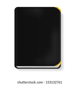 Book covered in black leather
