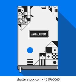 Book cover/print design template with abstract geometric shapes. Useful for banners, covers and posters.
