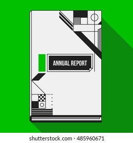 Book cover/print design template with abstract geometric shapes. Useful for banners, covers and posters.
