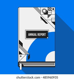 Book cover/print design template with abstract geometric shapes. Useful for banners, covers and posters.