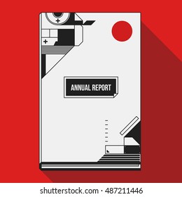 Book cover/print design template with abstract geometric shapes. Useful for banners, covers and posters.