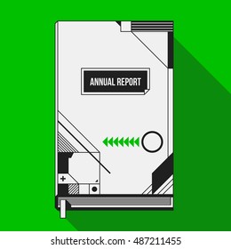 Book cover/print design template with abstract geometric shapes. Useful for banners, covers and posters.