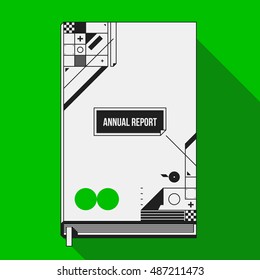 Book cover/print design template with abstract geometric shapes. Useful for banners, covers and posters.