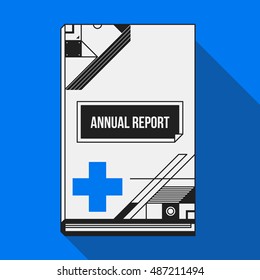 Book cover/print design template with abstract geometric shapes. Useful for banners, covers and posters.