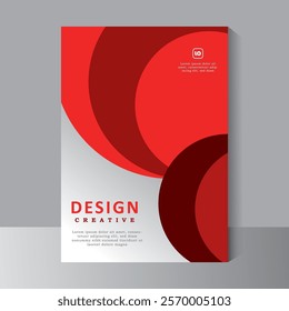 Book covers with red colour, layouts or posters concept in modern minimal style for corporate identity, Brochure, Annual Report, Magazine, Poster, Business Presentation, Portfolio, Flyer, Vector,