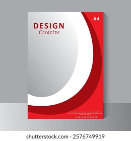 Book covers with red colour, layouts or posters concept in modern minimal style for corporate identity, Brochure, Annual Report, Magazine, Poster, Business Presentation, Portfolio, Flyer, Vector