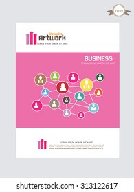 Book cover.Template.template with business icon.book cover design.brochure.vector illustration.