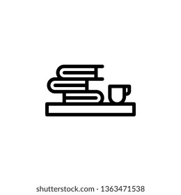book, cup, tea icon. Simple thin line, outline vector of Book icons for UI and UX, website or mobile application