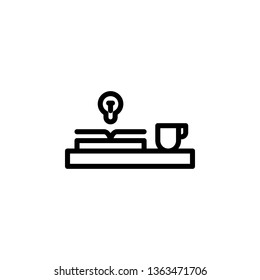 book, cup, tea, idea icon. Simple thin line, outline vector of Book icons for UI and UX, website or mobile application