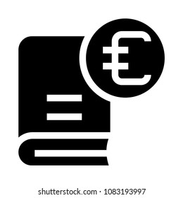 book currency vector glyphs icon