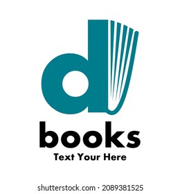 book d letter vector logo template illustration.This logo suitable for business