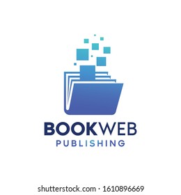 Book Data logo identity with technology futuristic concept