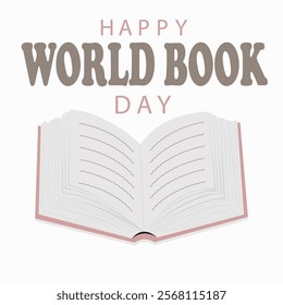 book day card with an image of an open book