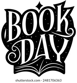 Book day fun school activity lettering