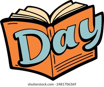 Book day fun school activity lettering