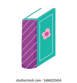 día del libro, aprendizaje del libro ligero permanente Icono aislado Ilustración vectorial