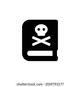 Buch totes Symbol. Flaches Design einzeln auf weißem Hintergrund. Vektorgrafik