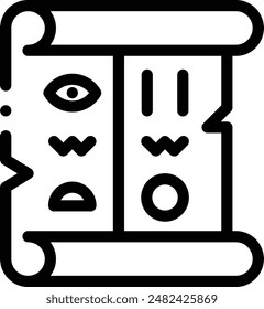 book of the dead icon. Thin Linear Style Design Isolated On White Background