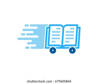 Book Delivery Icon Logo Design Element