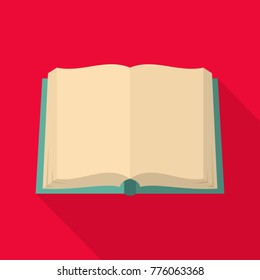 Book deployed icon. Flat illustration of book deployed vector icon for web