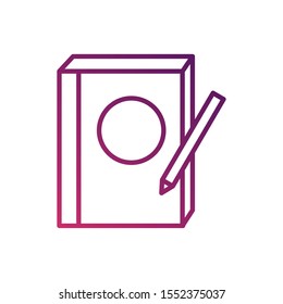 Book design, Education literature read library school university and learning theme Vector illustration