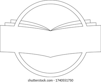 Material vectorial del logotipo de diseño del libro 