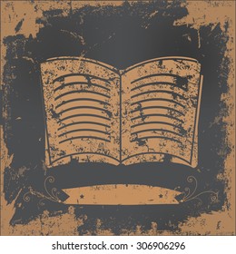 Book design on old paper background,vector