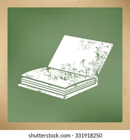 
Book design on old paper background,vector