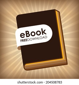 book design over beige background vector illustration