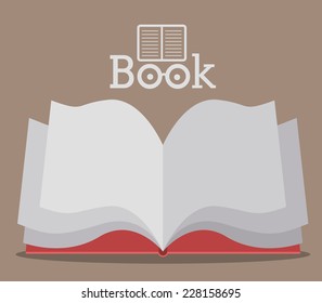 Book design over beige background,vector illustration